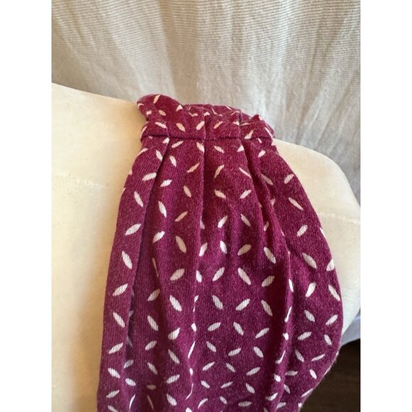 Loft Magenta Pink Sleeveless Dress Sz MP Sundress Geometric Casual Tie back - Picture 5 of 9